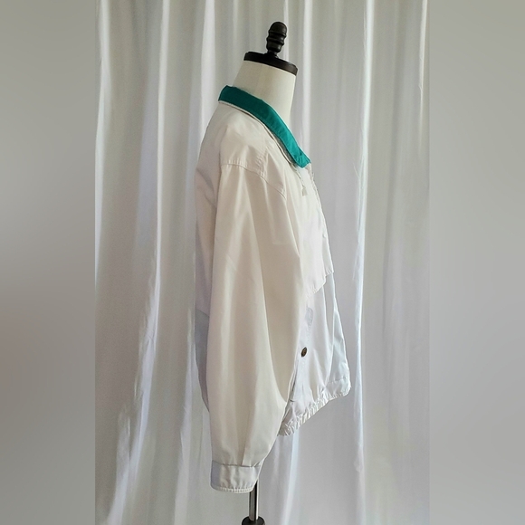 Awesome Vintage 90s London Fog Jacket Men's Size Medium White Vented Full Zip - Picture 2 of 15